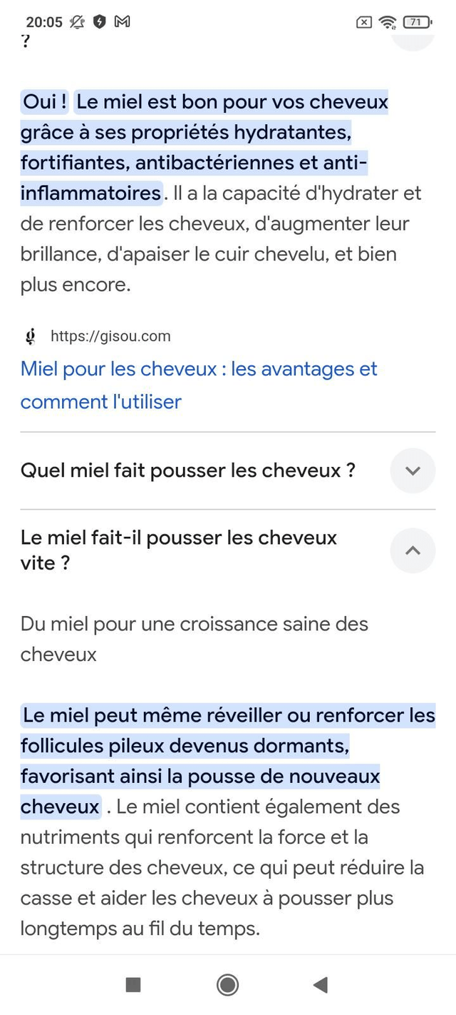 Miel contre les cheveux cassants 