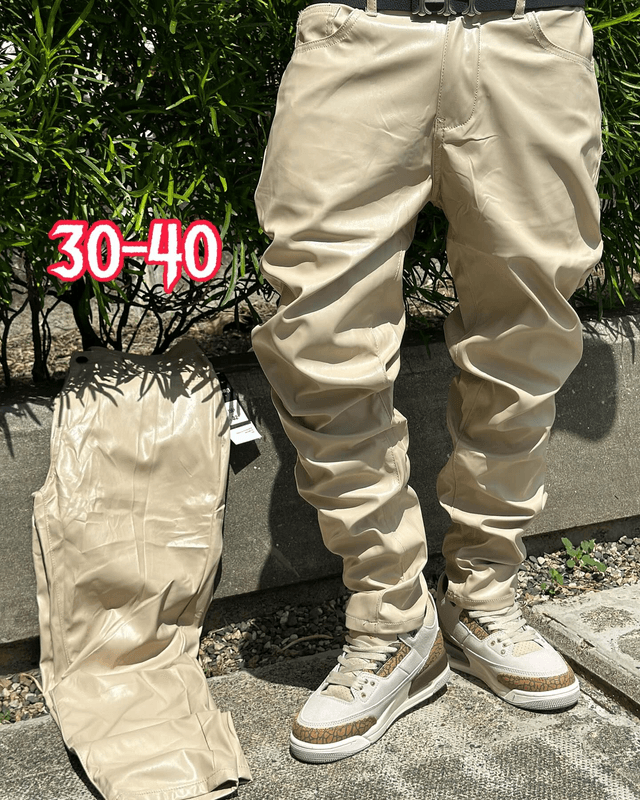 PANTALON HOMME  UN STYLE FAUX CUIR POUR HOMME DISPO EN 2 COULEURS