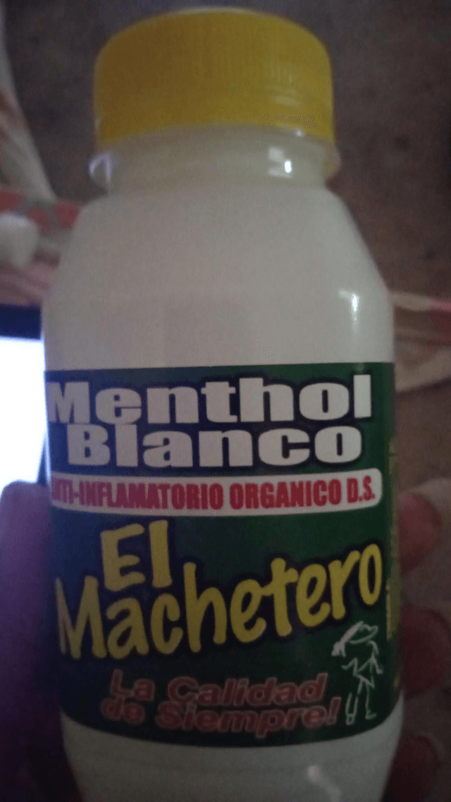 el machetero pommade pour douleurs menthol blanco