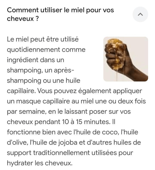 Miel contre les cheveux cassants 