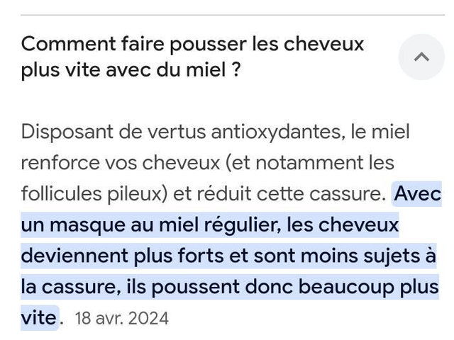 Miel contre les cheveux cassants 