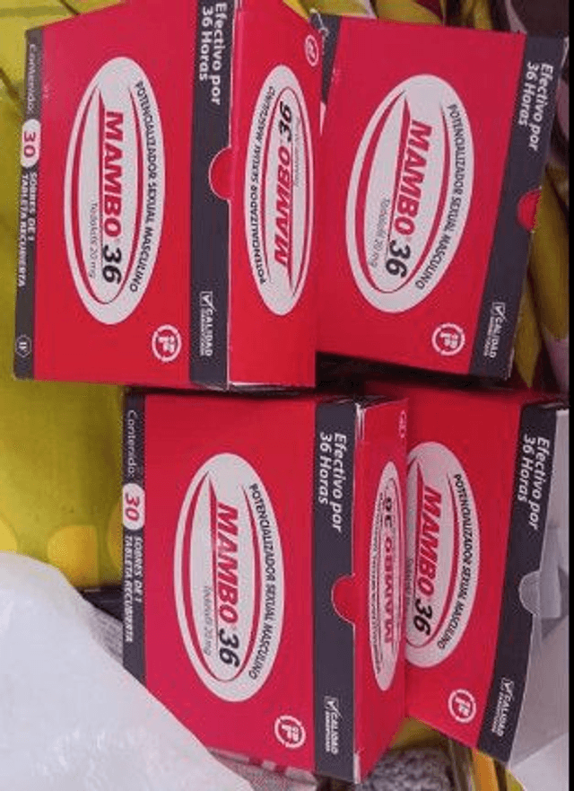 MAMBO36  terminé les problèmes sexuels BOITE 30  + 8 viagra