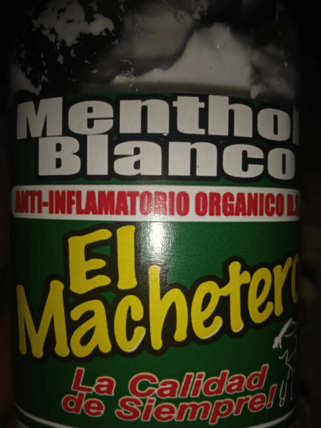el machetero pommade pour douleurs menthol blanco